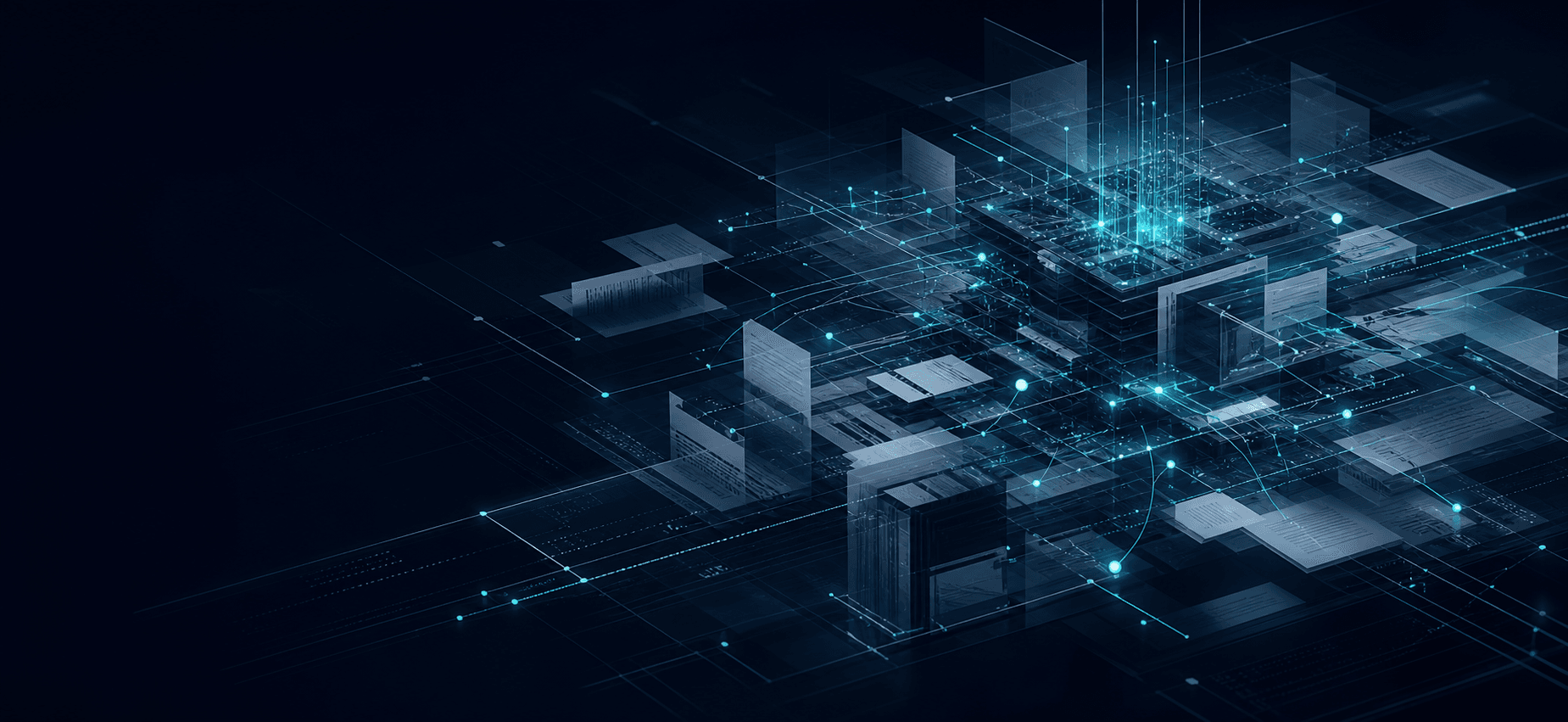 Abstract evidence pathways converging through an intelligence lens